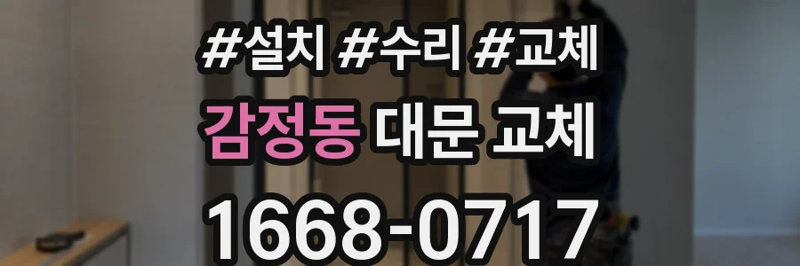 감정동 대문 교체
