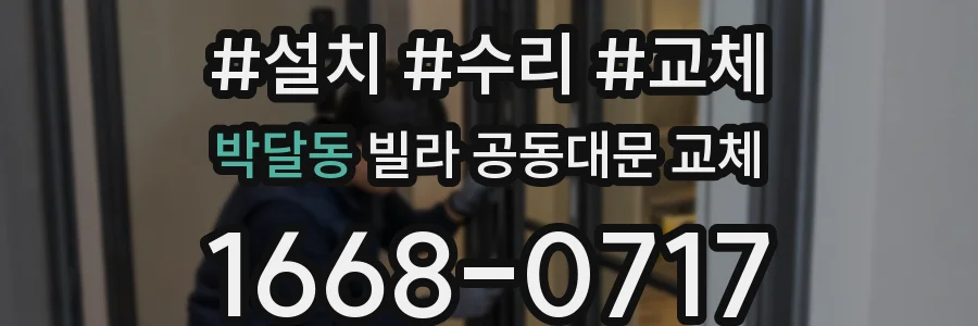 박달동 빌라 공동대문 교체