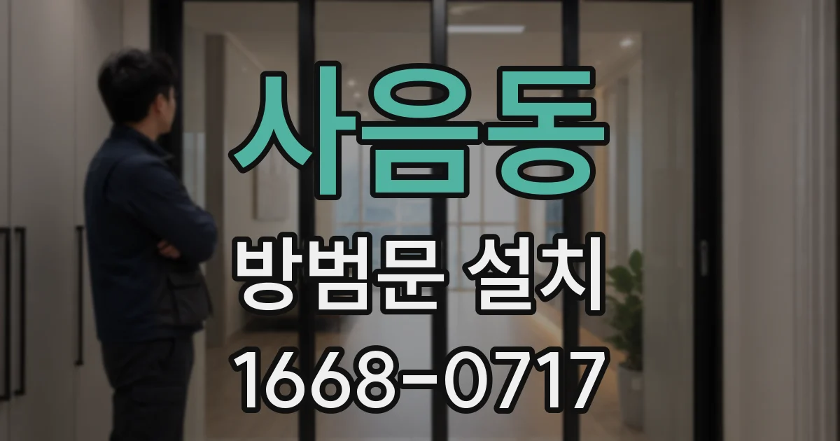 사음동 방범문 설치