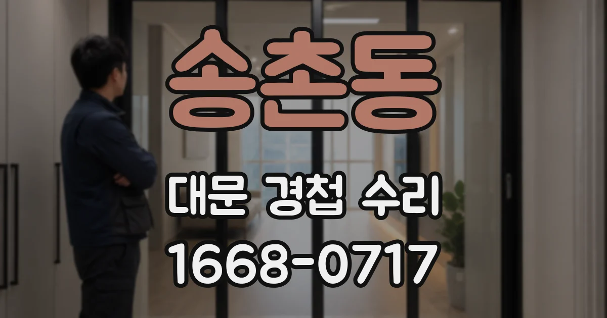 송촌동 대문 경첩 수리
