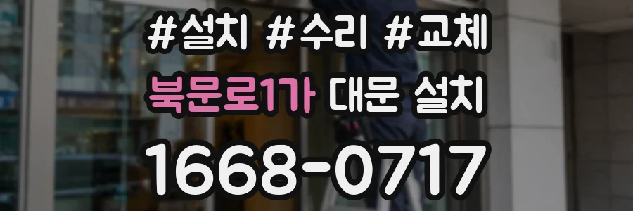 북문로1가 대문 설치