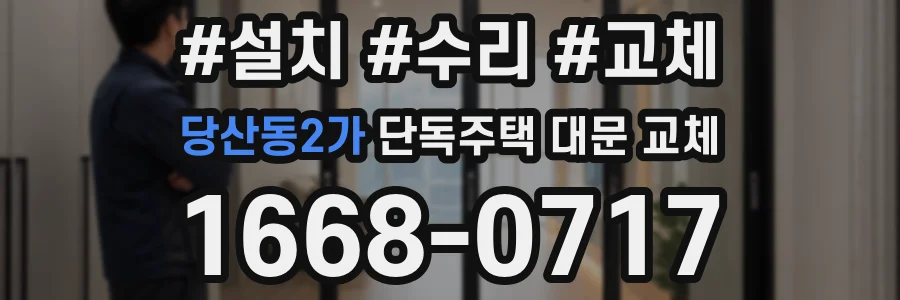 당산동2가 단독주택 대문 교체