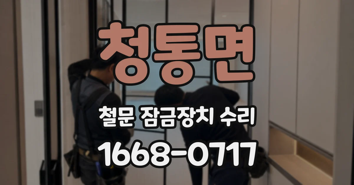 청통면 철문 잠금장치 수리