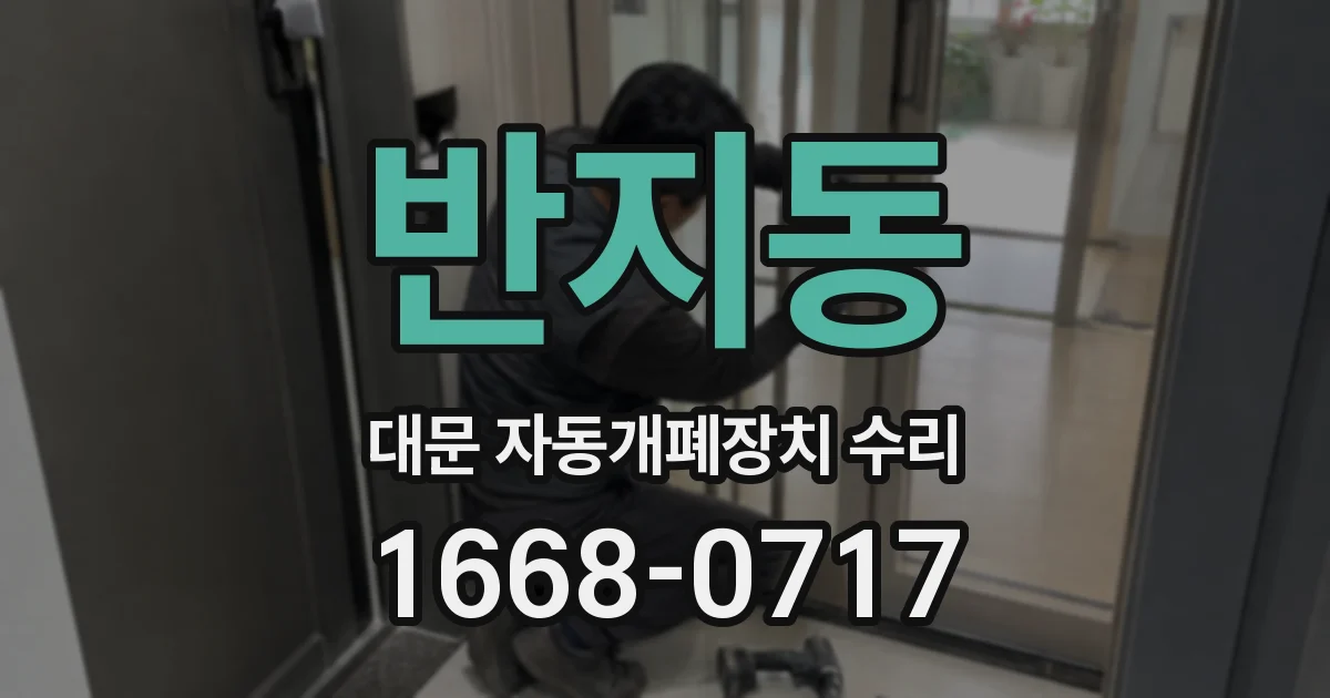 반지동 대문 자동개폐장치 수리