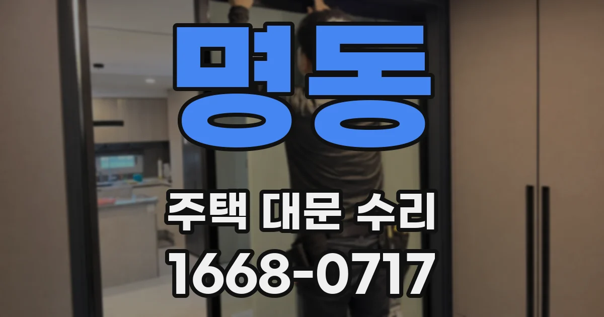 명동 주택 대문 수리