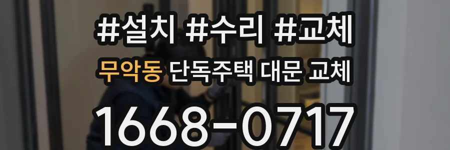무악동 단독주택 대문 교체