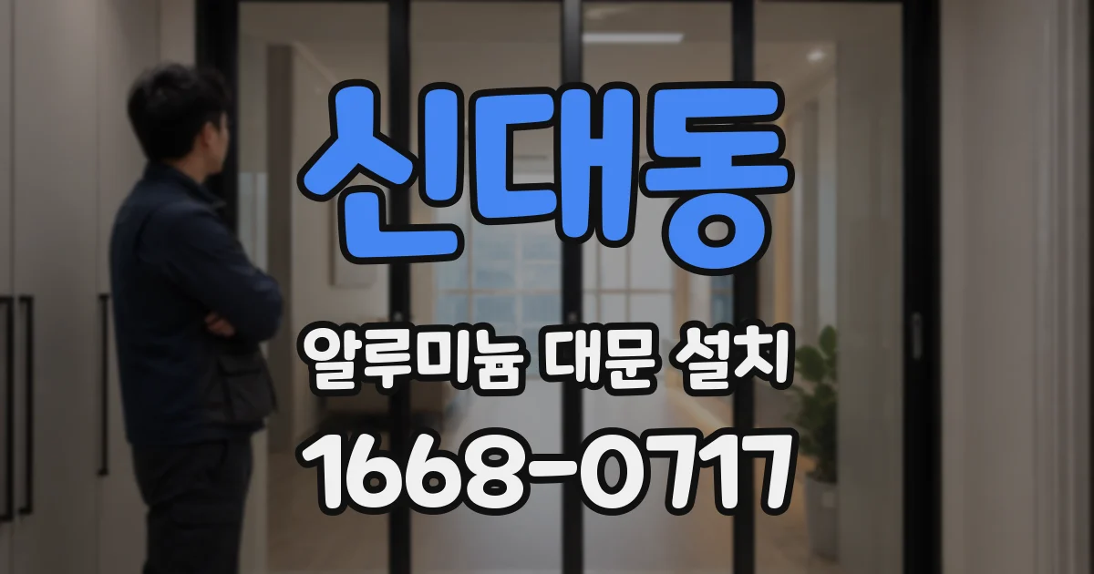신대동 알루미늄 대문 설치