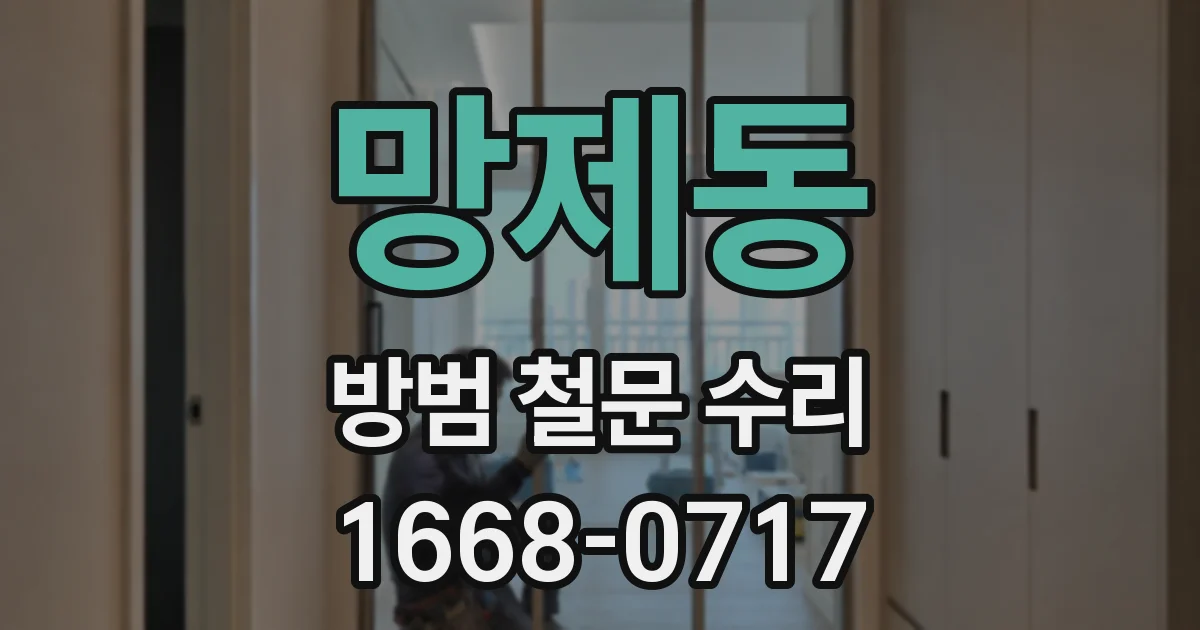 망제동 방범 철문 수리