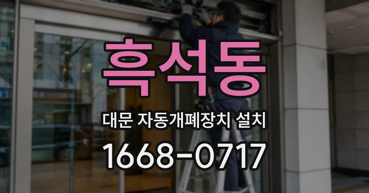 흑석동 대문 자동개폐장치 설치