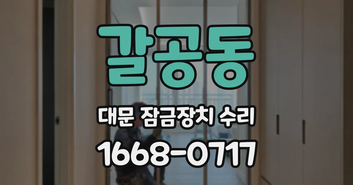 갈공동 대문 잠금장치 수리