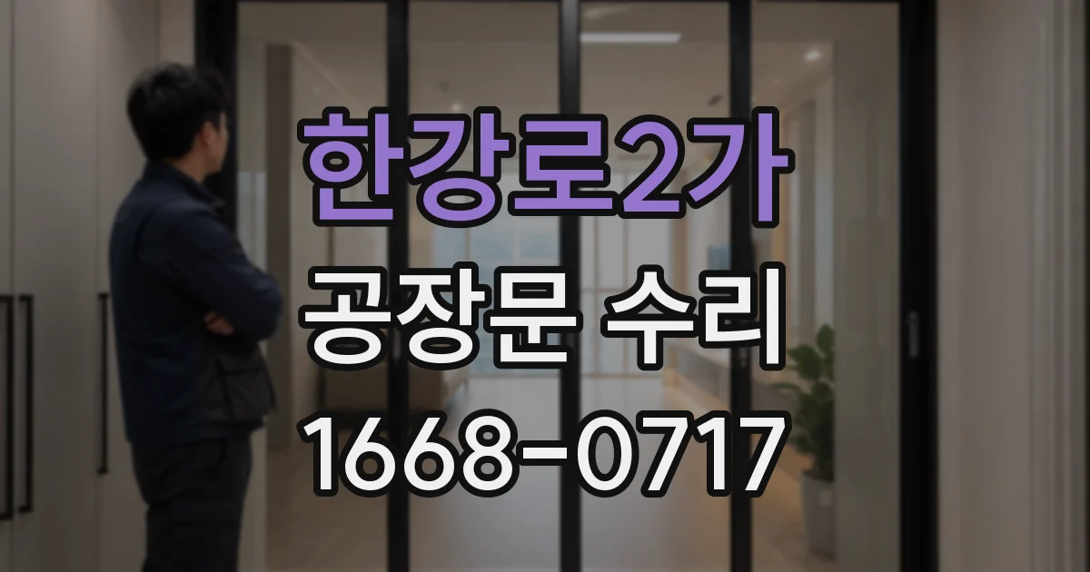 한강로2가 공장문 수리