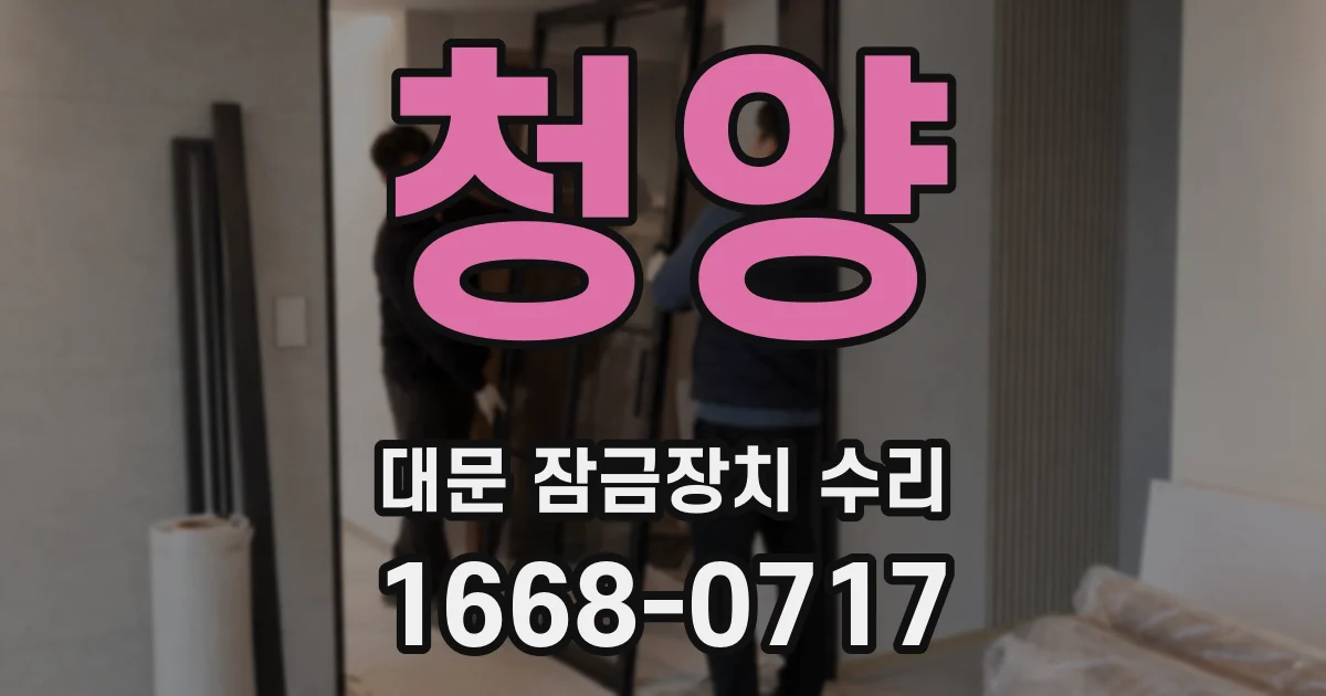 청양 대문 잠금장치 수리