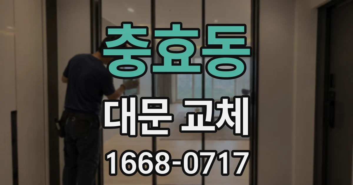 충효동 대문 교체