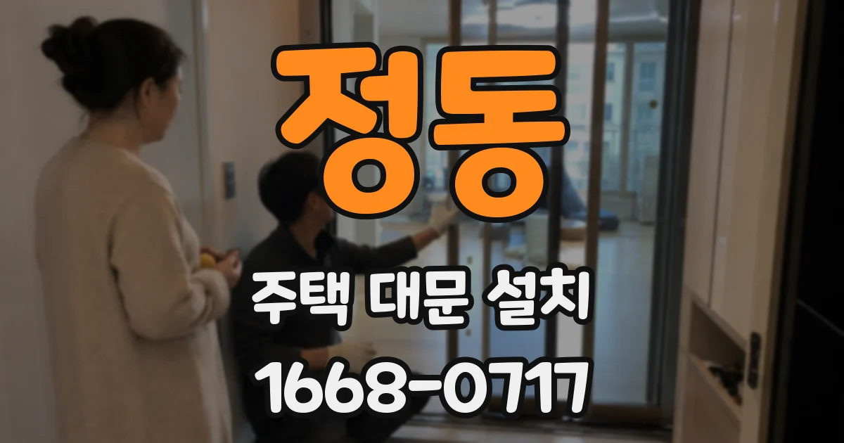 정동 주택 대문 설치