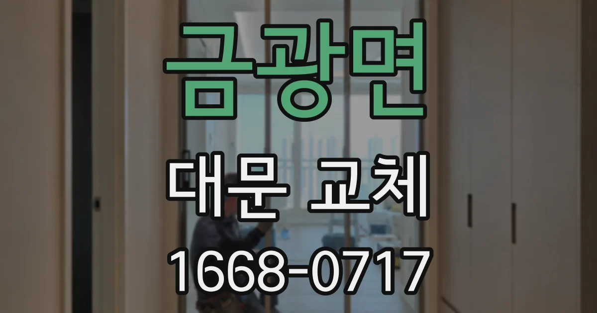 금광면 대문 교체