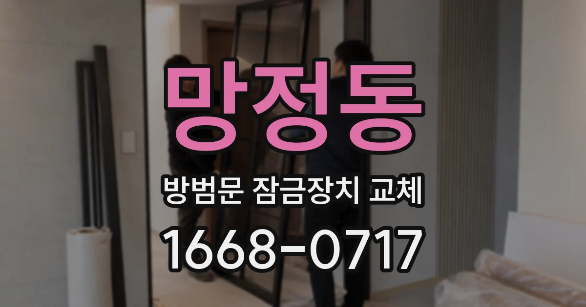 망정동 방범문 잠금장치 교체