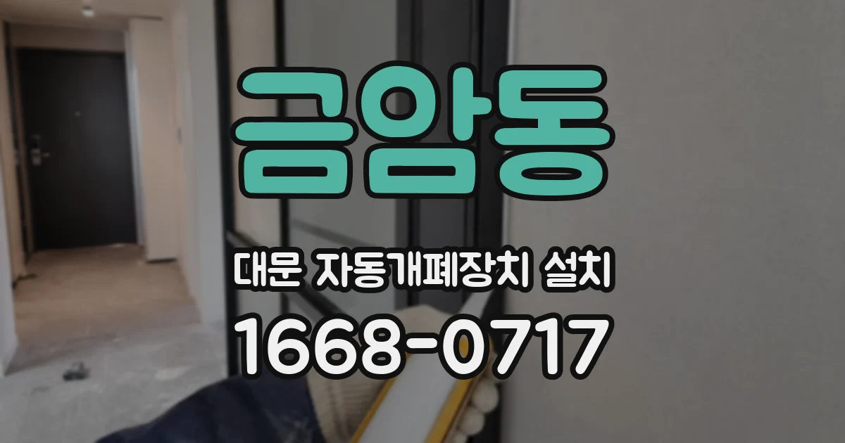 금암동 대문 자동개폐장치 설치