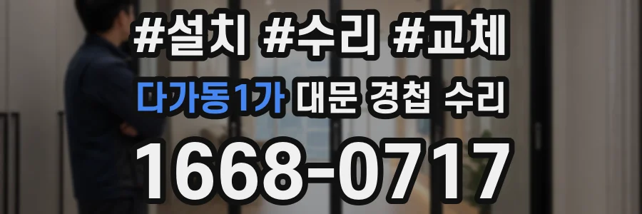 다가동1가 대문 경첩 수리