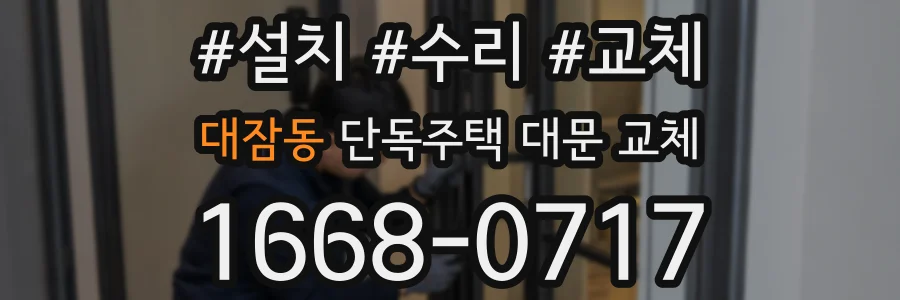 대잠동 단독주택 대문 교체