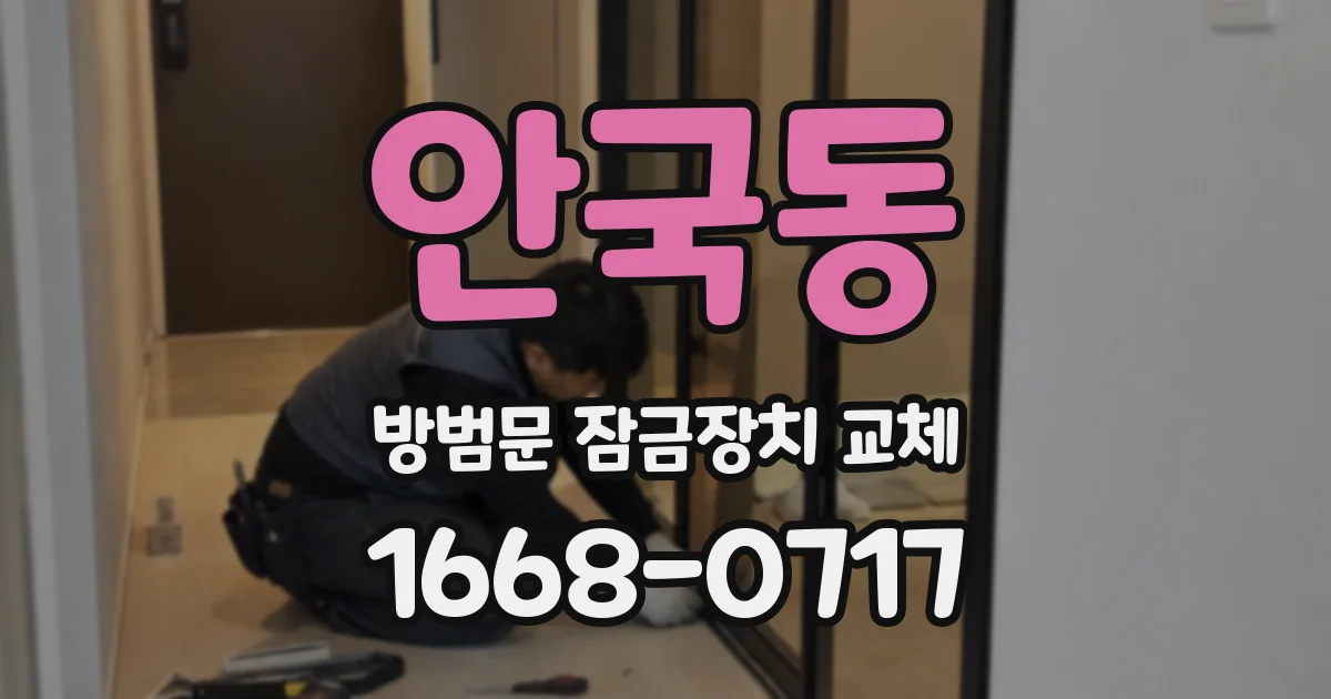 안국동 방범문 잠금장치 교체