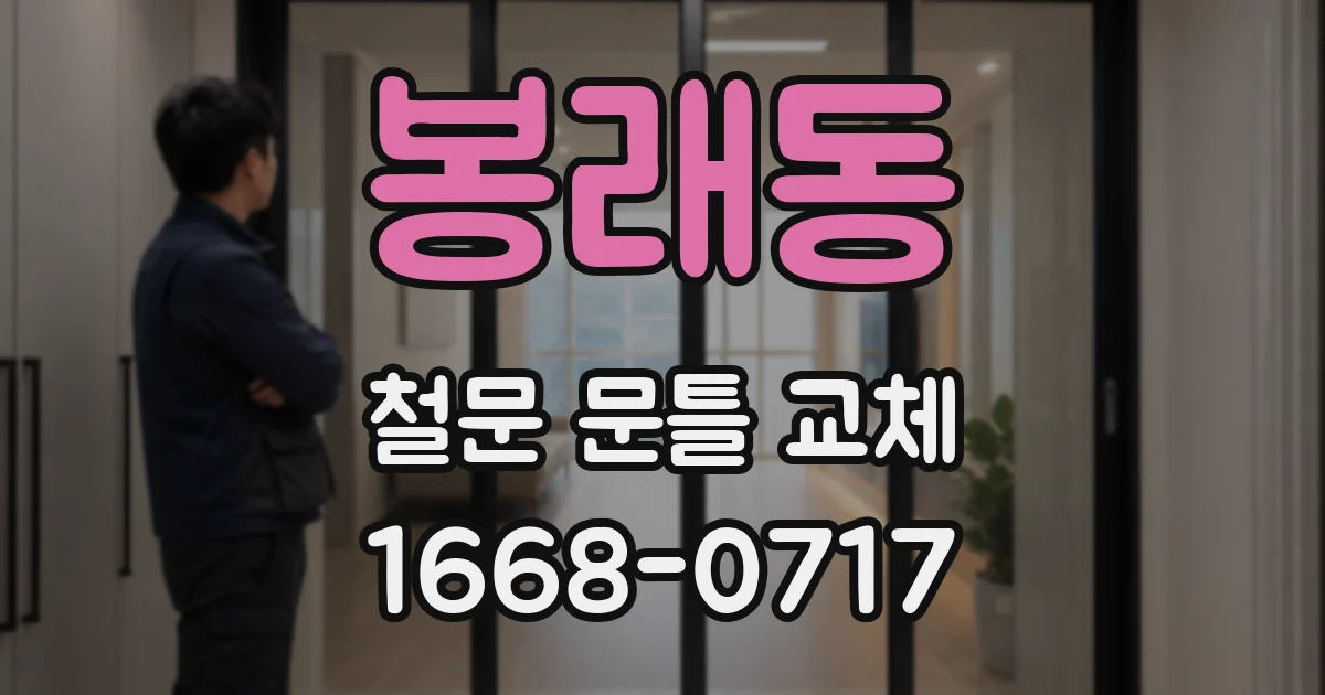 봉래동 철문 문틀 교체