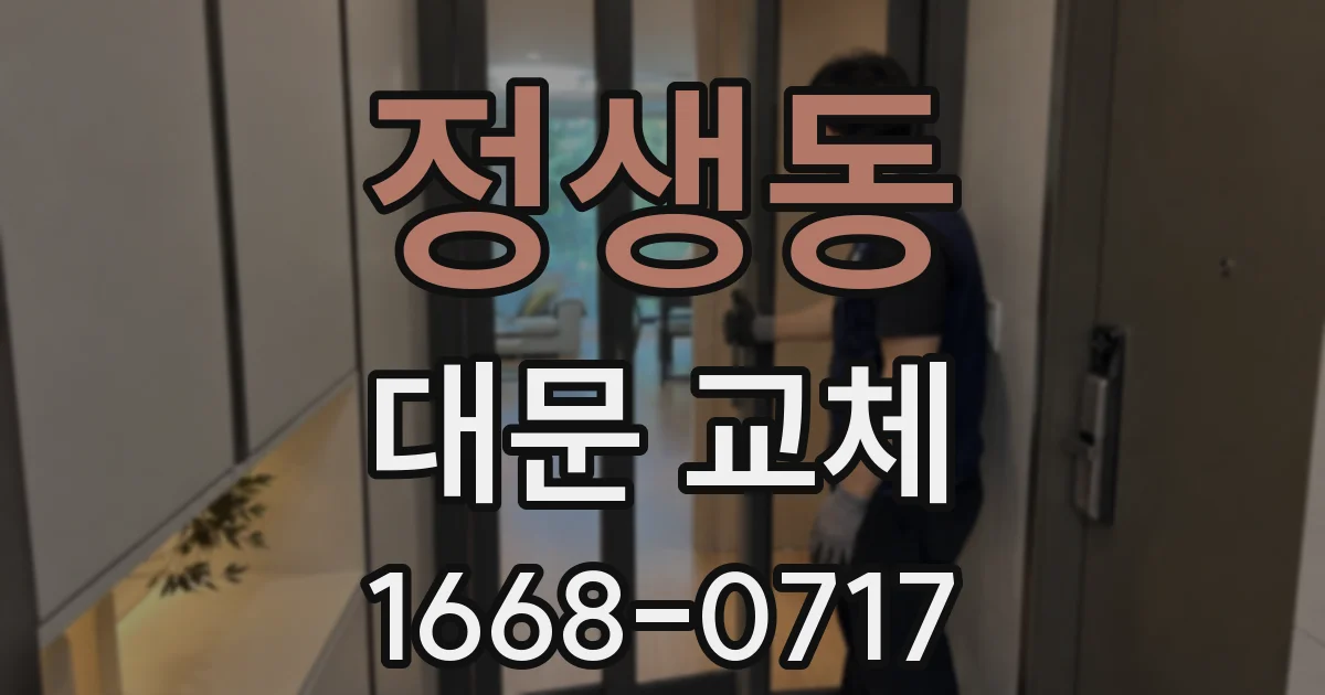 정생동 대문 교체