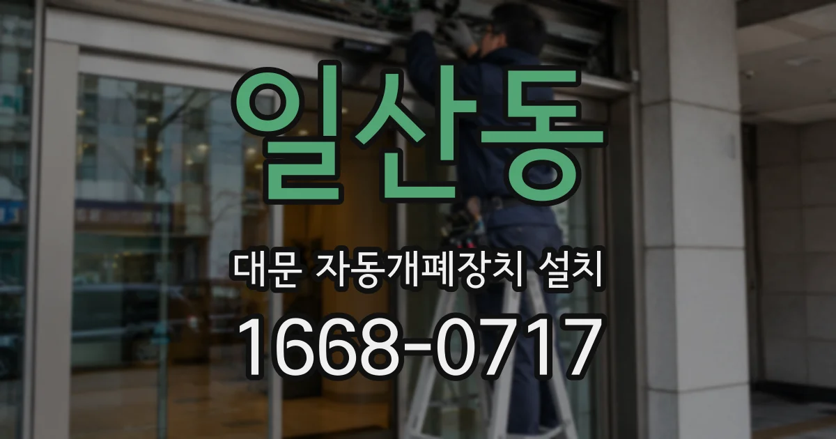 일산동 대문 자동개폐장치 설치