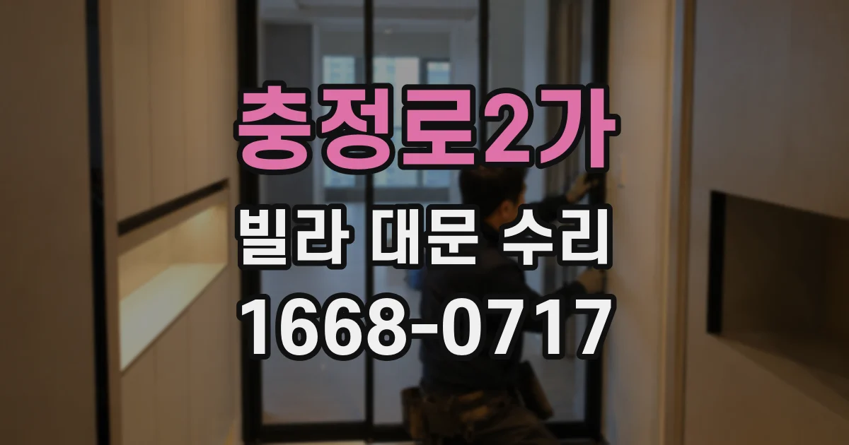 충정로2가 빌라 대문 수리