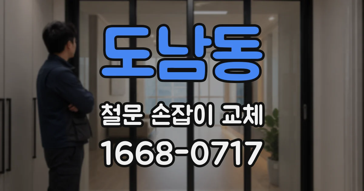 도남동 철문 손잡이 교체