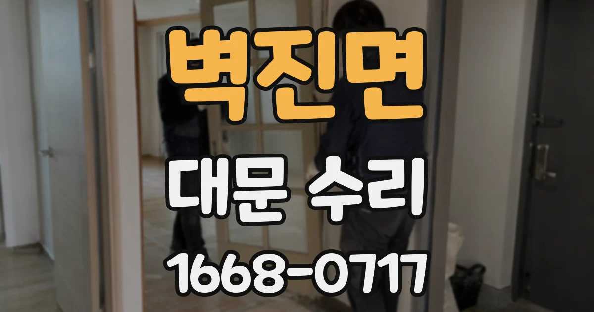 벽진면 대문 수리