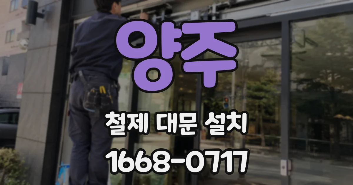 양주 철제 대문 설치