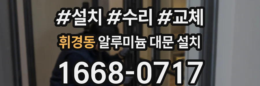 휘경동 알루미늄 대문 설치