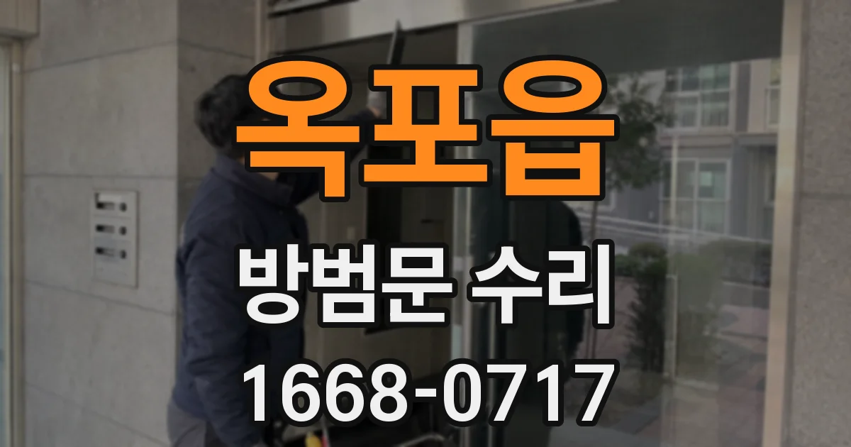 옥포읍 방범문 수리