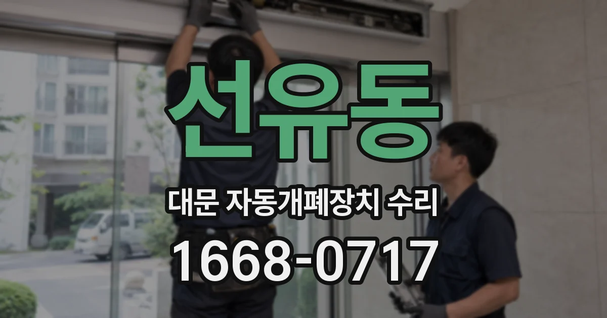 선유동 대문 자동개폐장치 수리