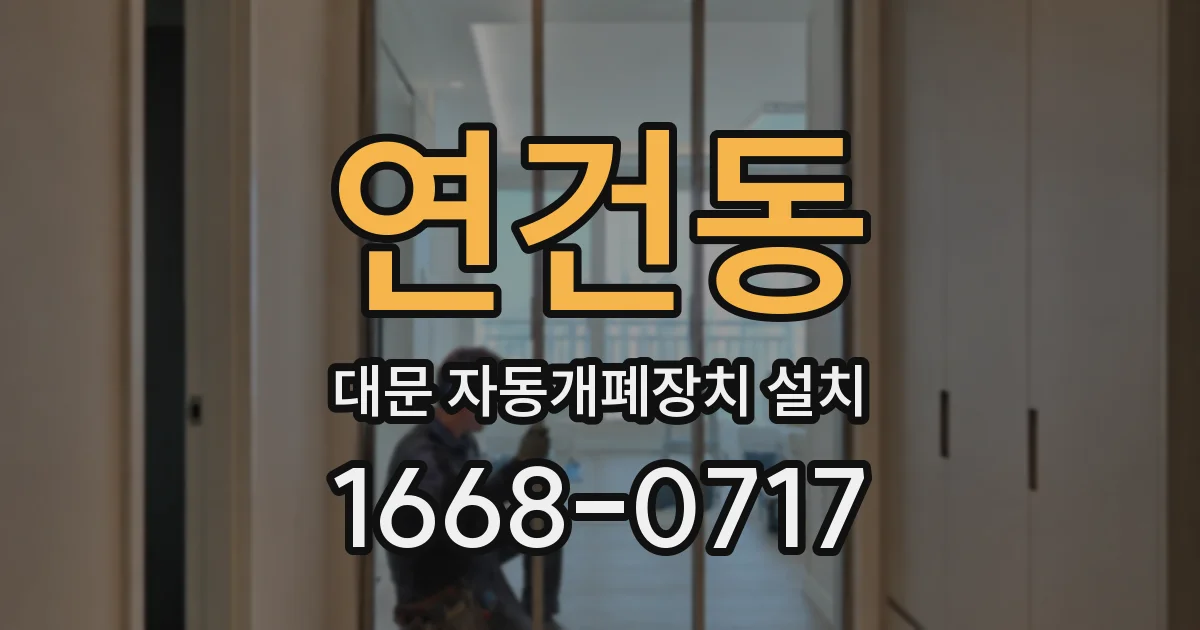 연건동 대문 자동개폐장치 설치