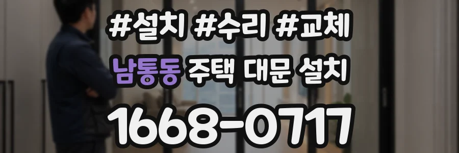 남통동 주택 대문 설치
