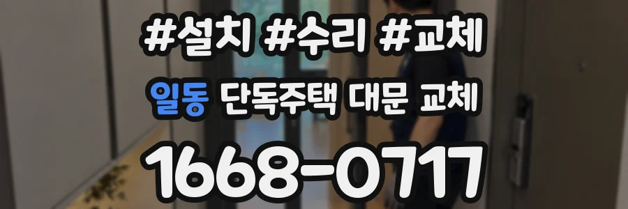 일동 단독주택 대문 교체