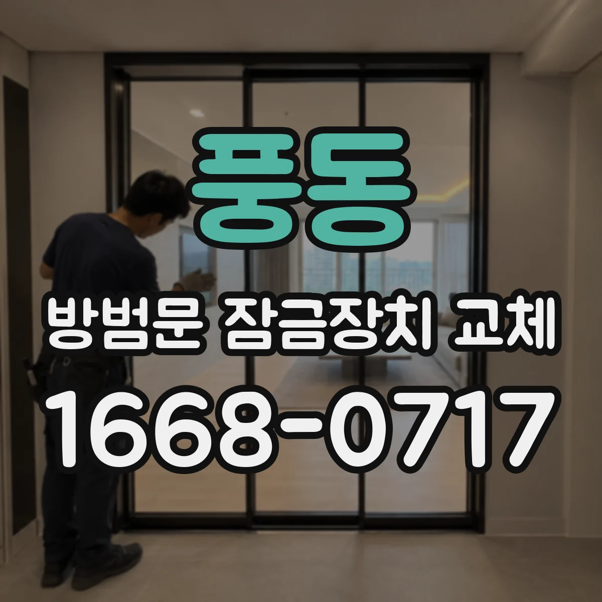 풍동 방범문 잠금장치 교체