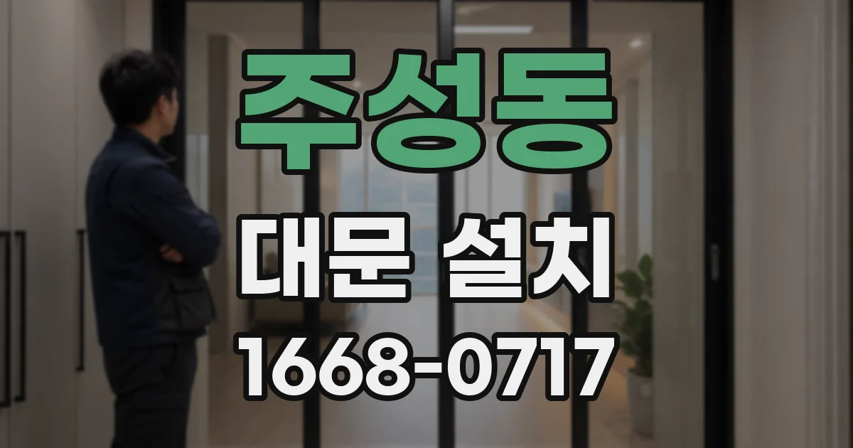 주성동 대문 설치