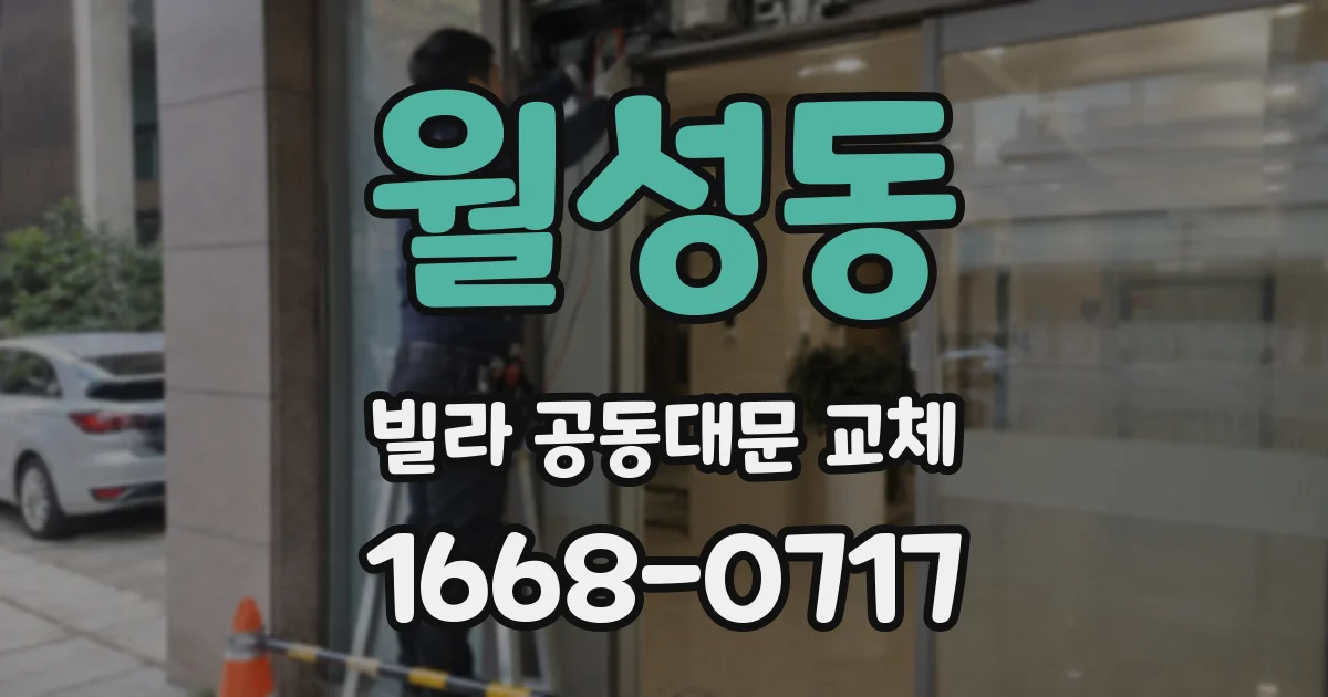 월성동 빌라 공동대문 교체