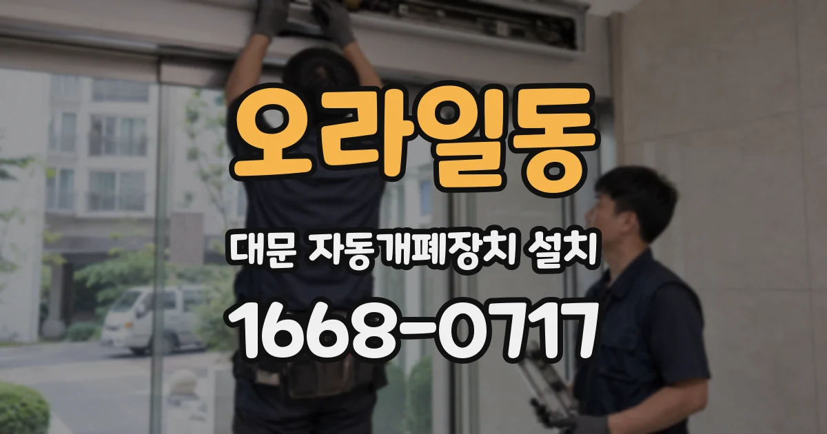 오라일동 대문 자동개폐장치 설치
