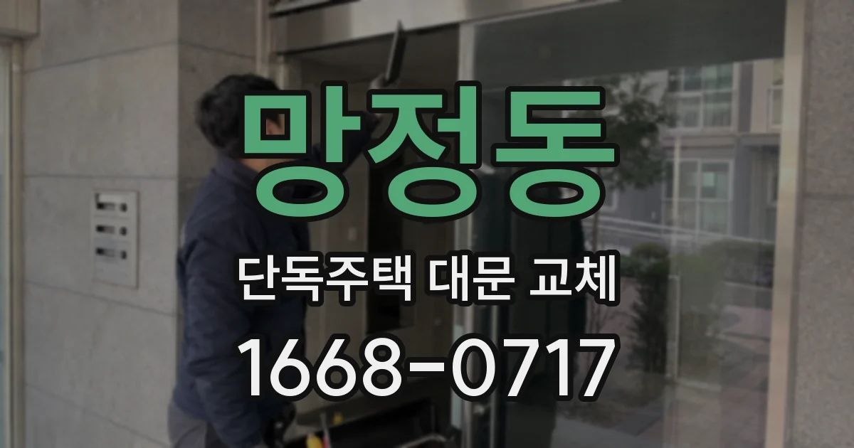 망정동 단독주택 대문 교체