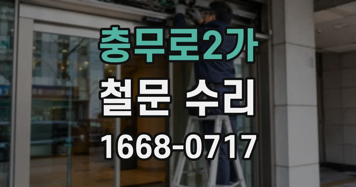 충무로2가 철문 수리