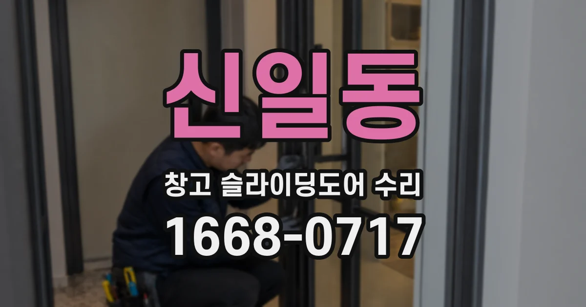 신일동 창고 슬라이딩도어 수리