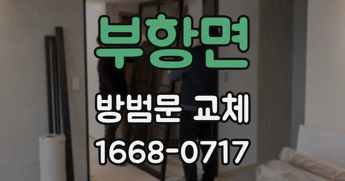부항면 방범문 교체