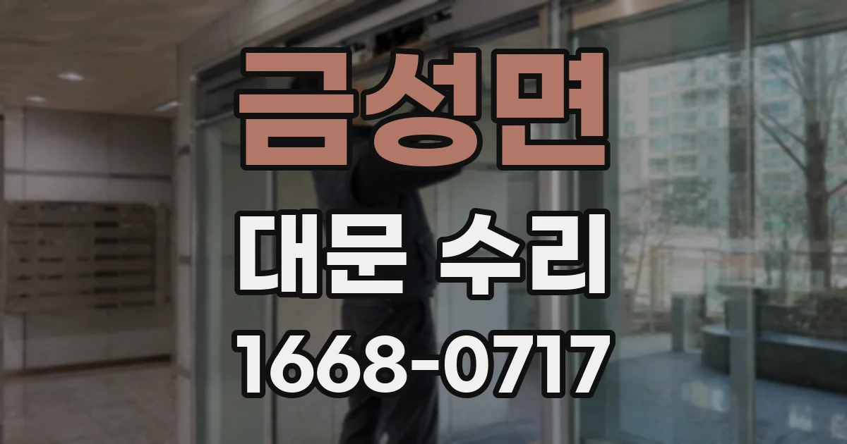 금성면 대문 수리