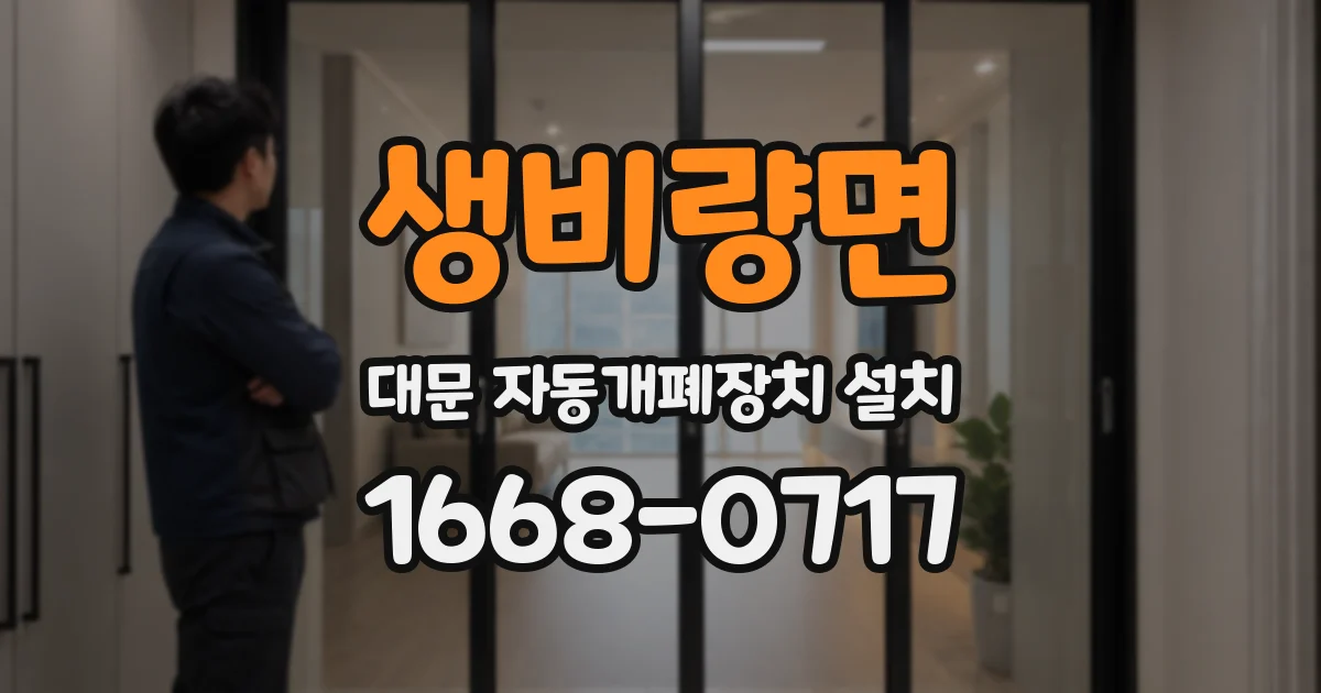 생비량면 대문 자동개폐장치 설치