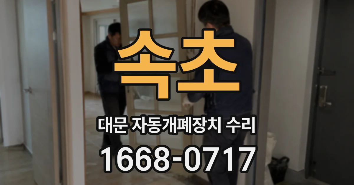 속초 대문 자동개폐장치 수리