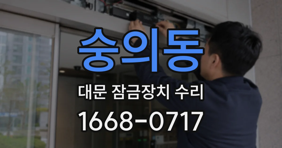 숭의동 대문 잠금장치 수리