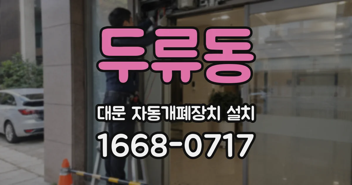 두류동 대문 자동개폐장치 설치
